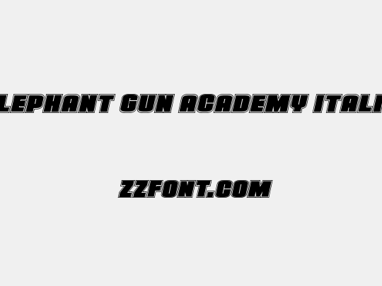 Elephant Gun Academy Italic