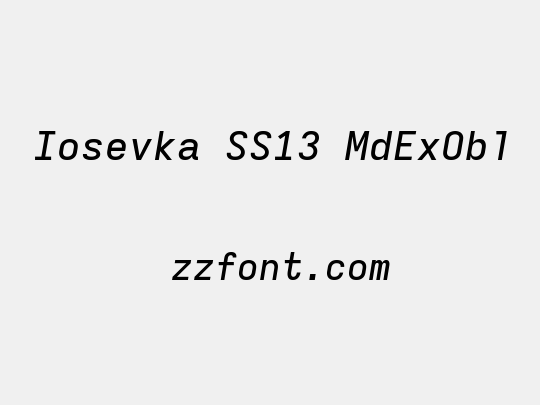 Iosevka SS13 MdExObl