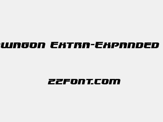 Speedwagon Extra-Expanded Italic