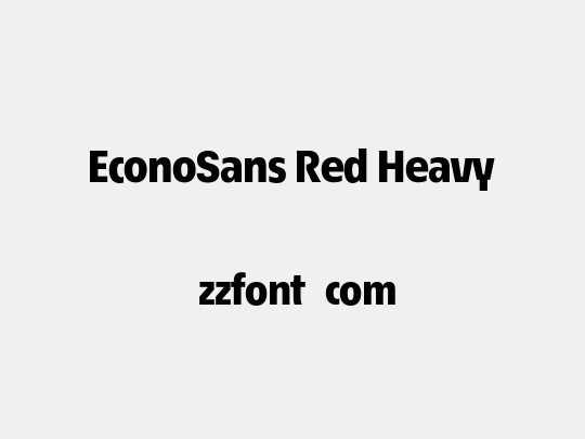 EconoSans Red Heavy