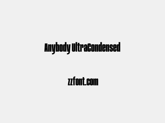 Anybody UltraCondensed