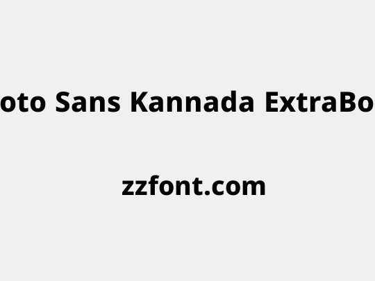 Noto Sans Kannada ExtraBold