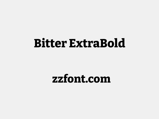 Bitter ExtraBold