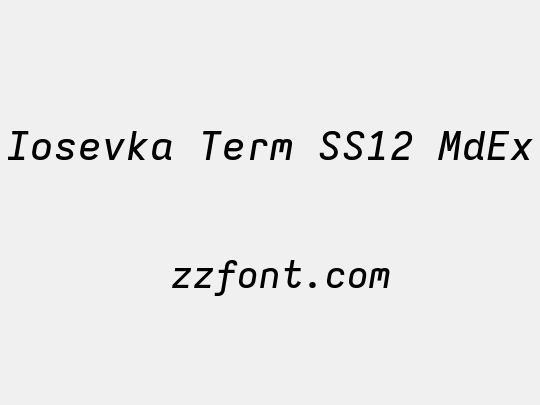 Iosevka Term SS12 MdEx