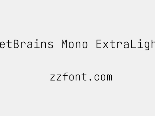 JetBrains Mono ExtraLight