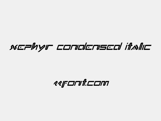 Xephyr Condensed Italic