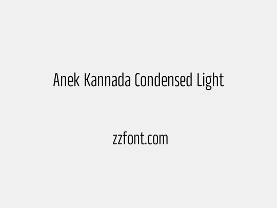 Anek Kannada Condensed Light