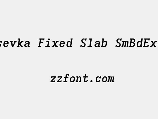 Iosevka Fixed Slab SmBdExObl