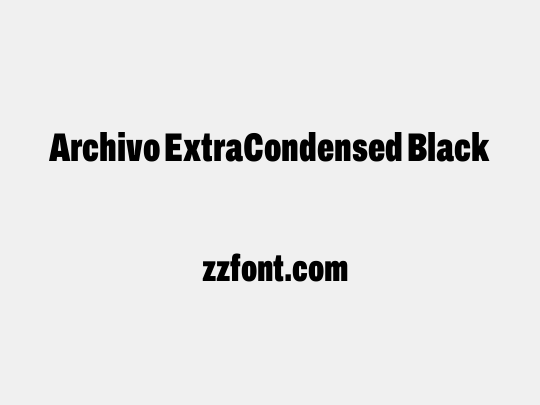 Archivo ExtraCondensed Black