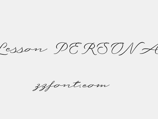 Second Lesson PERSONAL USE