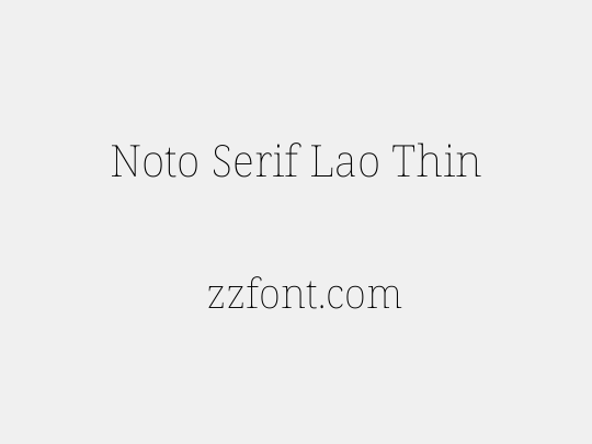 Noto Serif Lao Thin