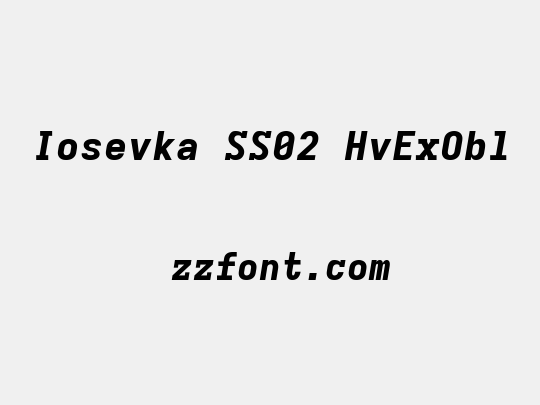 Iosevka SS02 HvExObl