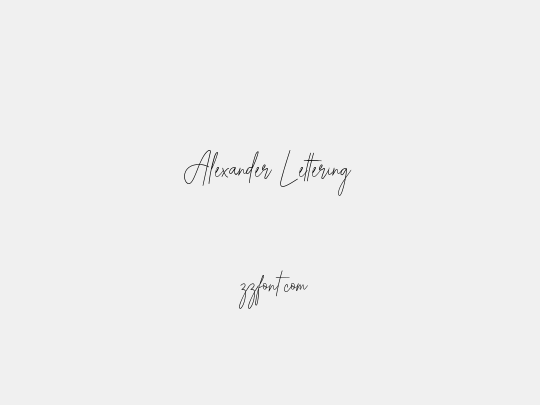 Alexander Lettering