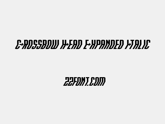 Crossbow Head Expanded Italic