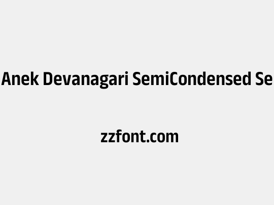 Anek Devanagari SemiCondensed SemiBold