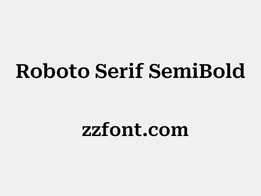 Roboto Serif SemiBold
