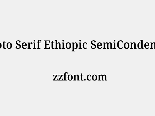 Noto Serif Ethiopic SemiCondensed SemiBold