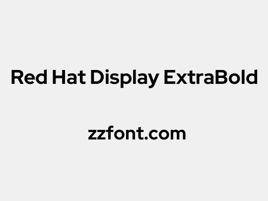 Red Hat Display ExtraBold