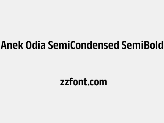 Anek Odia SemiCondensed SemiBold
