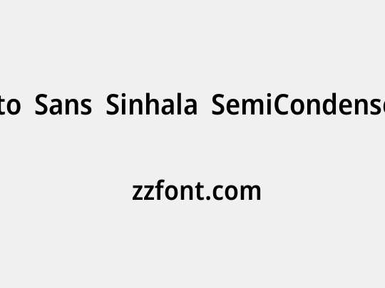 Noto Sans Sinhala SemiCondensed SemiBold