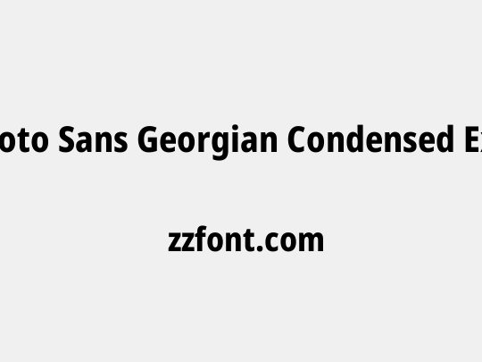 Noto Sans Georgian Condensed ExtraBold