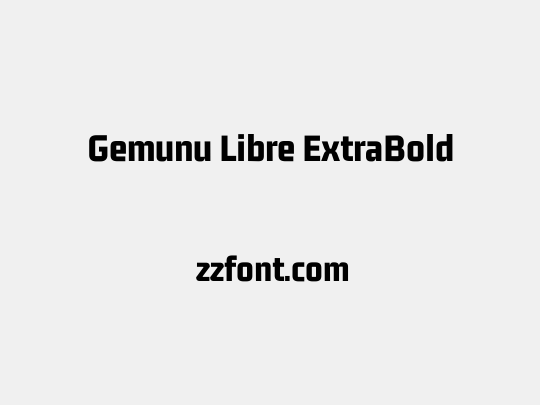 Gemunu Libre ExtraBold