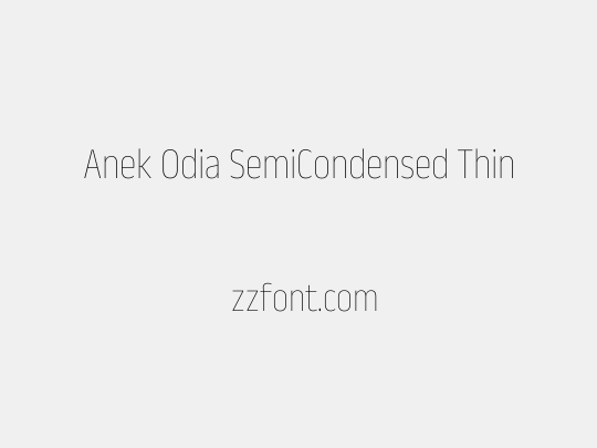 Anek Odia SemiCondensed Thin