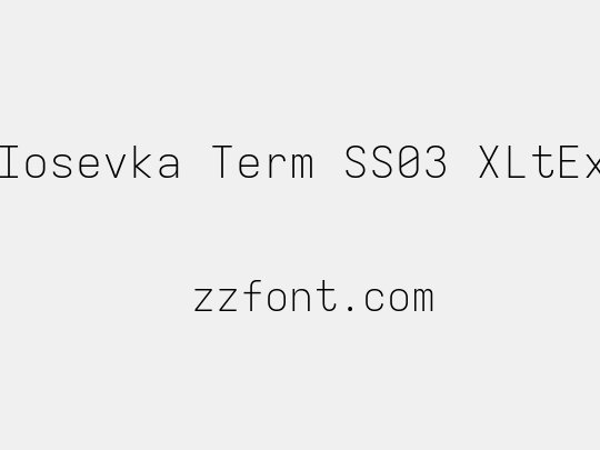 Iosevka Term SS03 XLtEx