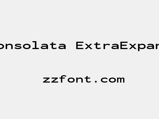 Inconsolata ExtraExpanded