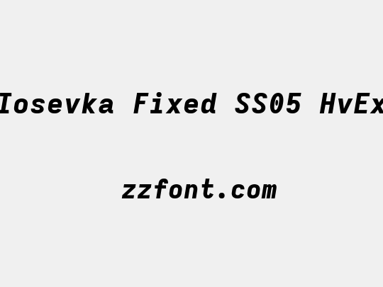 Iosevka Fixed SS05 HvEx