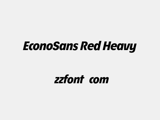 EconoSans Red Heavy