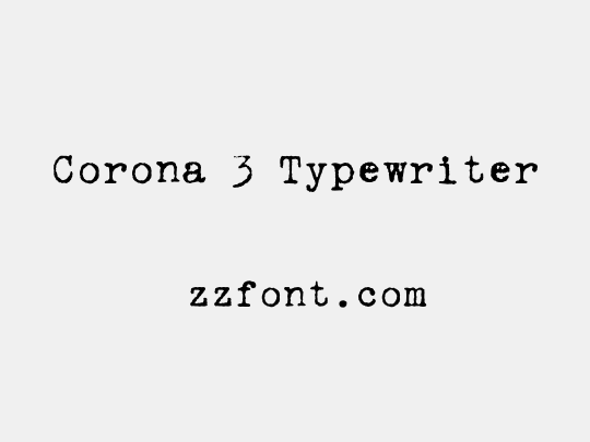 Corona 3 Typewriter