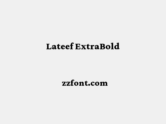 Lateef ExtraBold