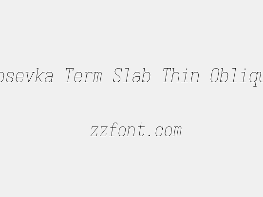 Iosevka Term Slab Thin Oblique