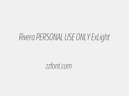 Rivera PERSONAL USE ONLY ExLight