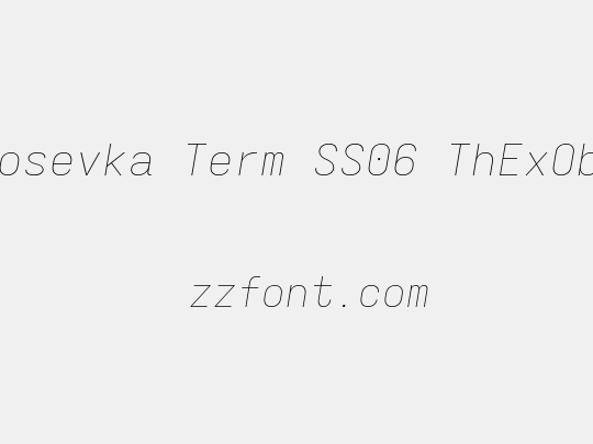 Iosevka Term SS06 ThExObl