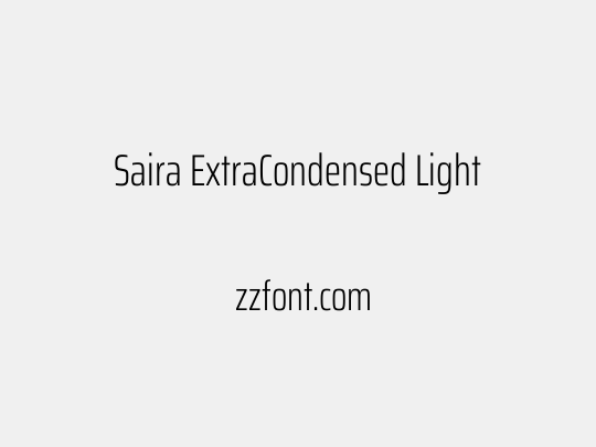 Saira ExtraCondensed Light