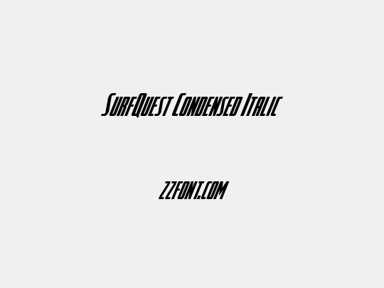 SurfQuest Condensed Italic