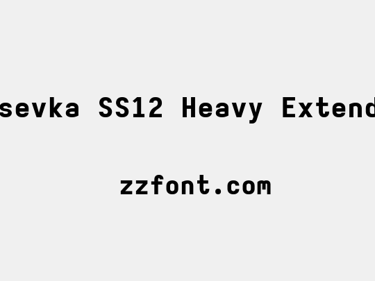 Iosevka SS12 Heavy Extended