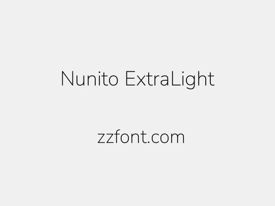 Nunito ExtraLight