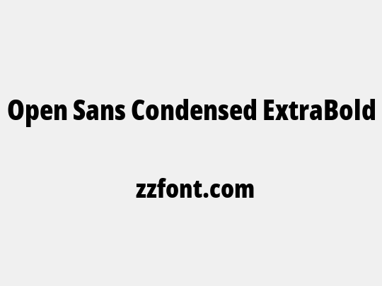 Open Sans Condensed ExtraBold