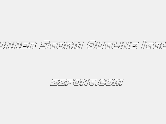 Gunner Storm Outline Italic