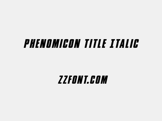 Phenomicon Title Italic