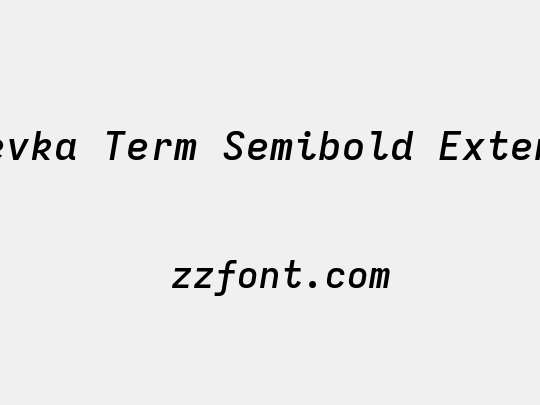 Iosevka Term Semibold Extended