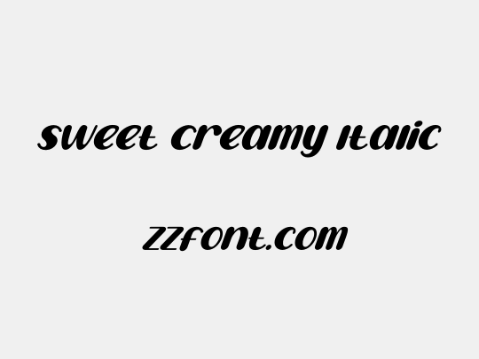 Sweet Creamy Italic