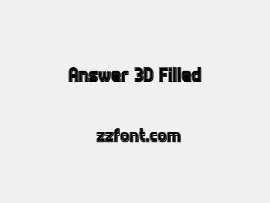 Answer 3D Filled