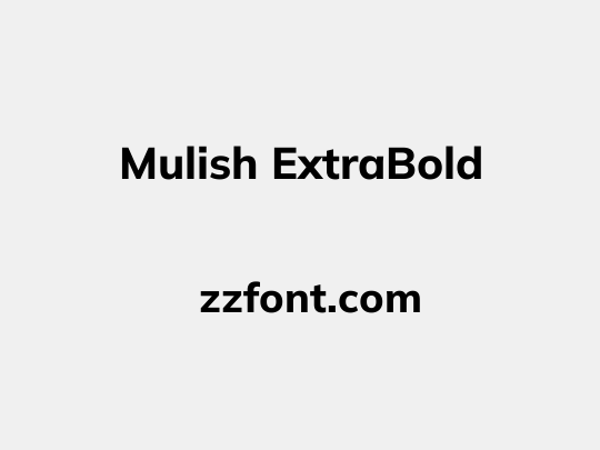 Mulish ExtraBold