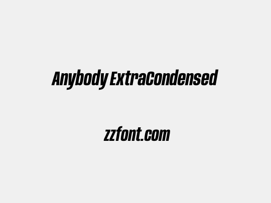 Anybody ExtraCondensed