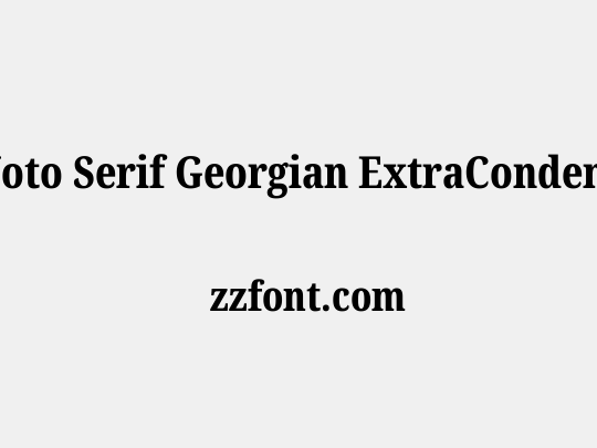 Noto Serif Georgian ExtraCondensed ExtraBold