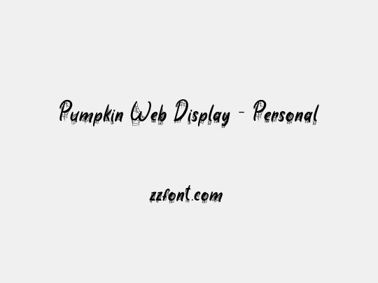 Pumpkin Web Display - Personal